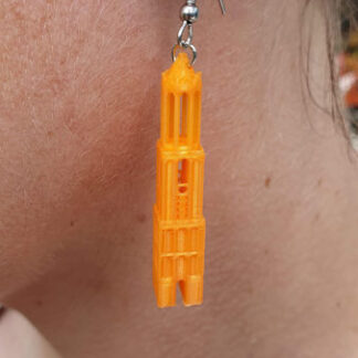 Orangje oorbellen domtoren utrecht